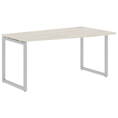 L SHAPE DESK MADE IN 25MM MFC TOP, E1 LAMINATE CHIPBOARD WITH WOODEN MODESTY PANEL 40X40MM METAL O SHAPE FRAMES