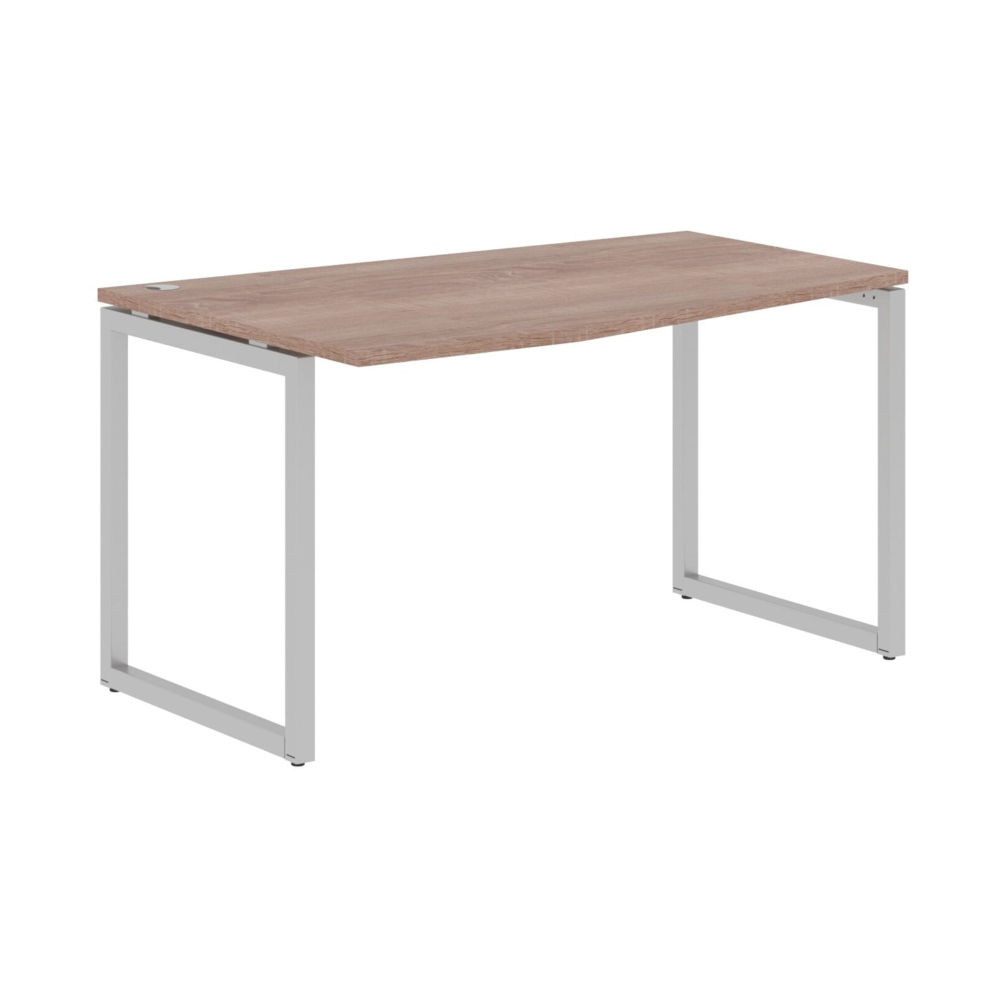 L SHAPE DESK MADE IN 25MM MFC TOP, E1 LAMINATE CHIPBOARD WITH WOODEN MODESTY PANEL 40X40MM METAL O SHAPE FRAMES