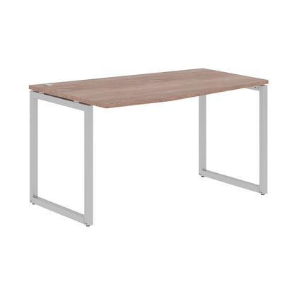 L SHAPE DESK MADE IN 25MM MFC TOP, E1 LAMINATE CHIPBOARD WITH WOODEN MODESTY PANEL 40X40MM METAL O SHAPE FRAMES