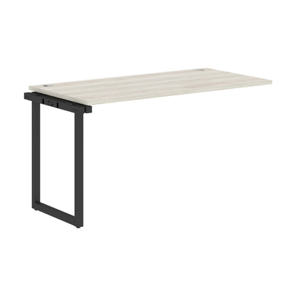 RECTANGULAR SHAPE CLUSTER OF 01 WORKSTATION EXTENSION MADE IN 25MM MFC TOP, E1 LAMINATE CHIPBOARD WITH WOODEN MODESTY PANEL 40X40MM METAL O SHAPE FRAMES