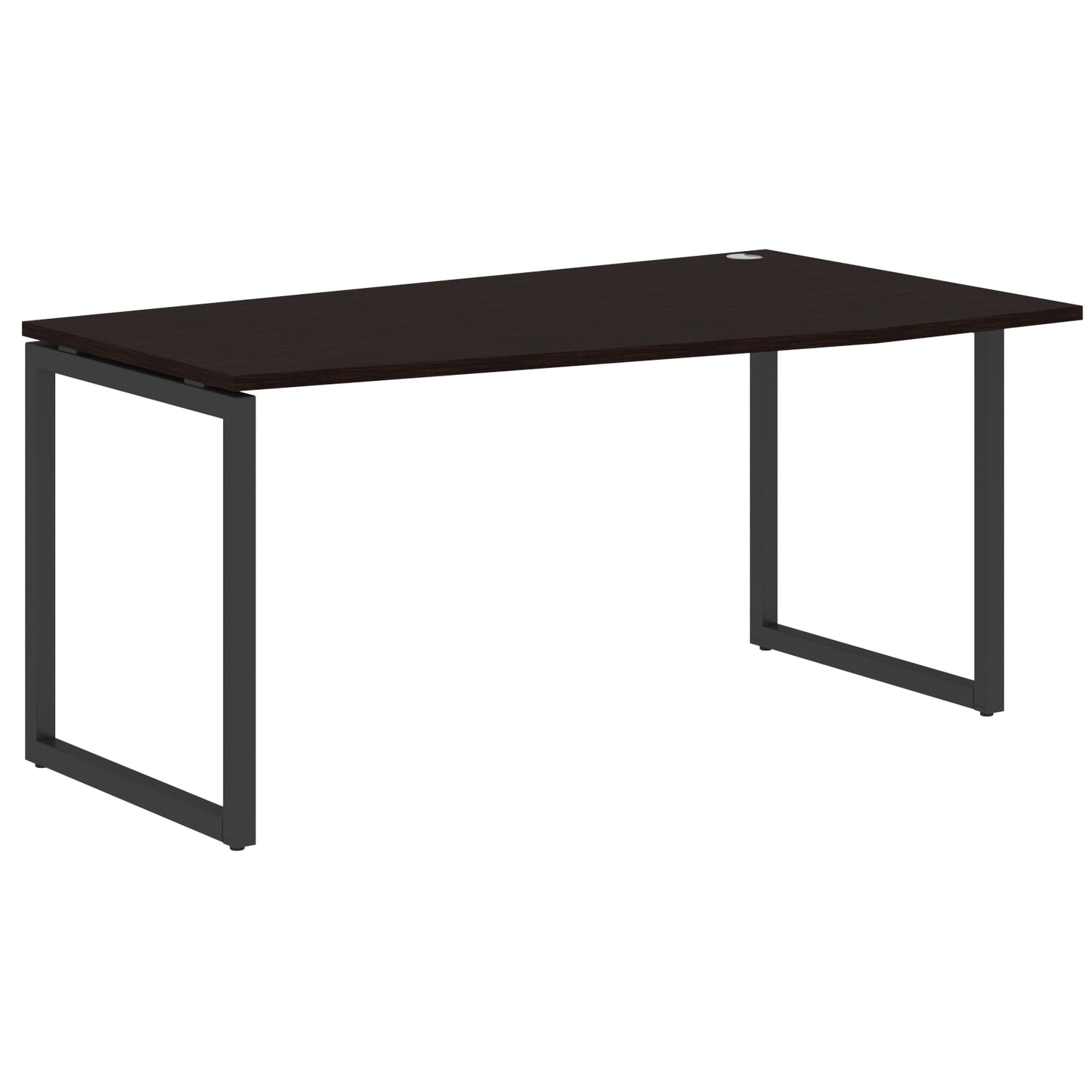 L SHAPE DESK MADE IN 25MM MFC TOP, E1 LAMINATE CHIPBOARD WITH WOODEN MODESTY PANEL 40X40MM METAL O SHAPE FRAMES