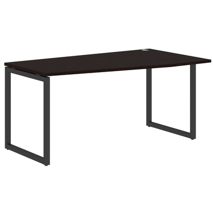 L SHAPE DESK MADE IN 25MM MFC TOP, E1 LAMINATE CHIPBOARD WITH WOODEN MODESTY PANEL 40X40MM METAL O SHAPE FRAMES