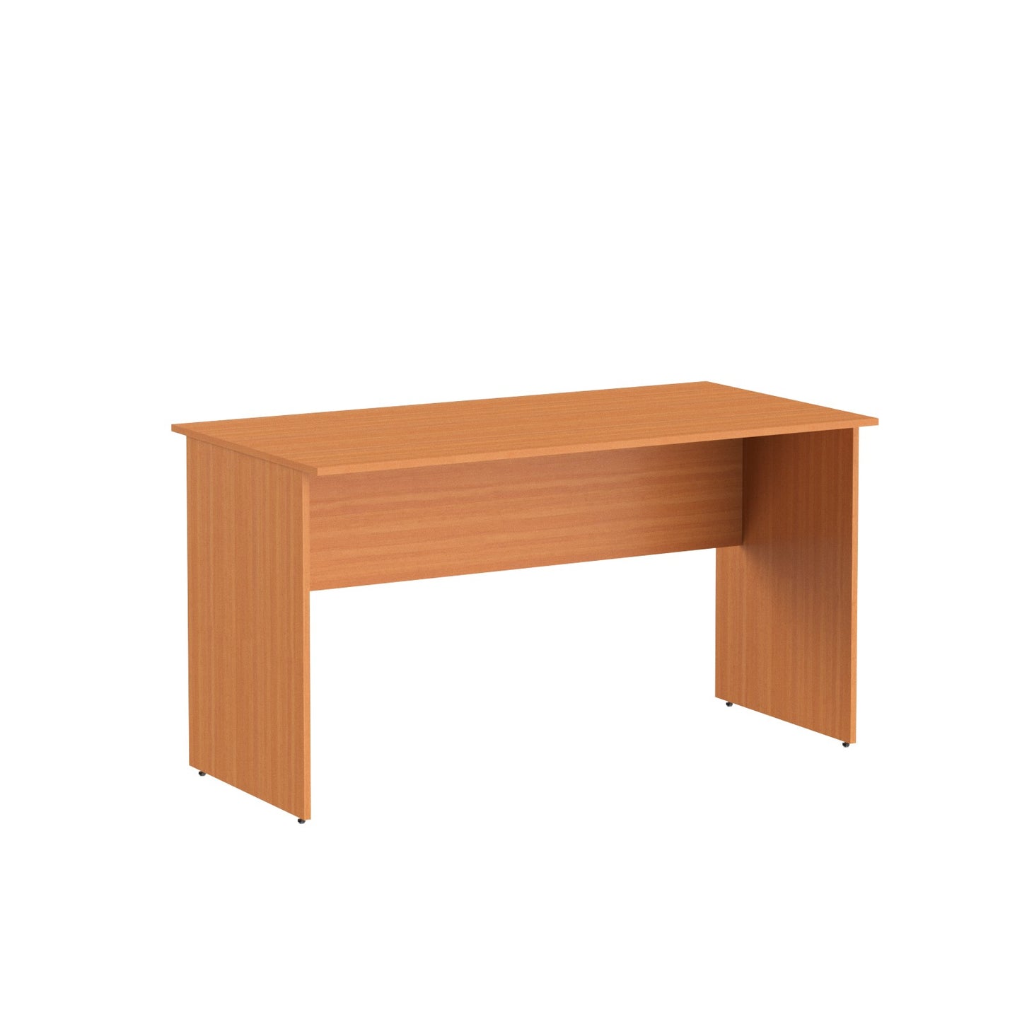 RECTANGULAR SHAPE DESK, MADE IN E1 LAMINATE CHIPBOPARD,WITH WOODEN MODESTY PANEL AND LEGS