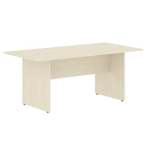 RECTANGULAR SHAPE MEETING DESK, MADE IN E1 LAMINATE CHIPBOPARD,WITH WOODEN MODESTY PANEL AND LEGS