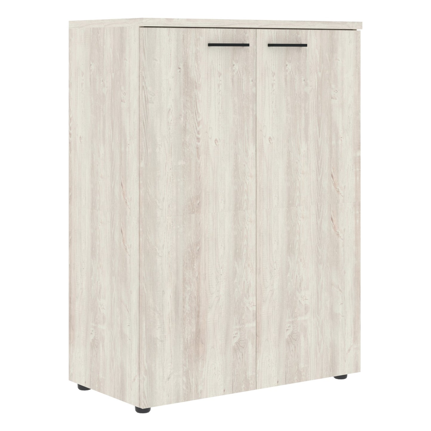 MEDIUM HEIGHT CABINET, MADE IN E1 LAMINATE CHIPBOARD, WITH WOODEN SWING DOOR