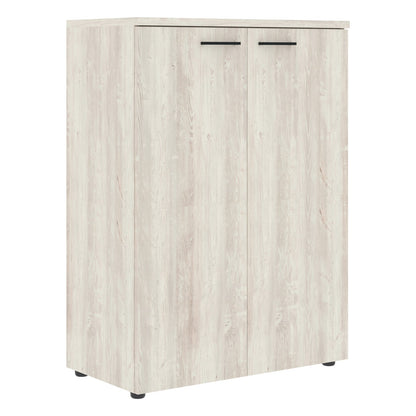 MEDIUM HEIGHT CABINET, MADE IN E1 LAMINATE CHIPBOARD, WITH WOODEN SWING DOOR