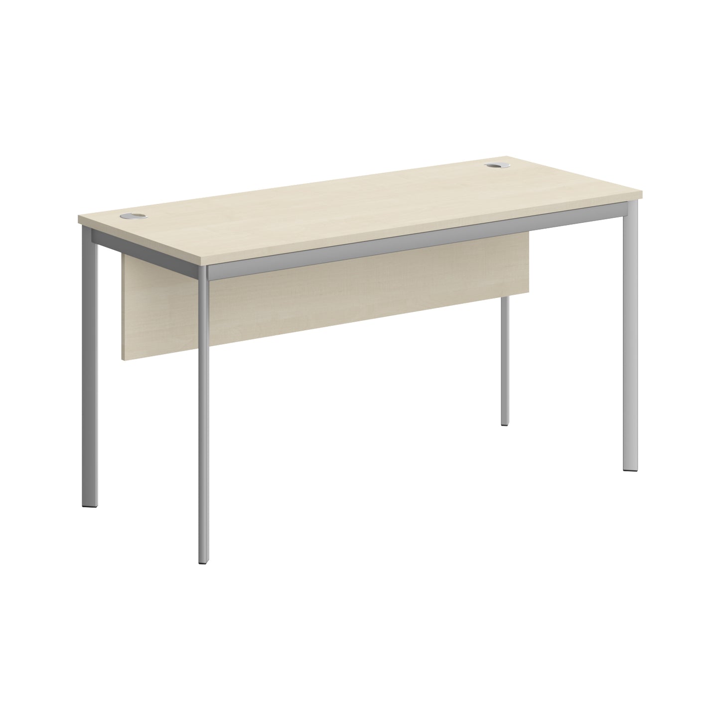 RECTANGULAR SHAPE DESK MADE IN 25MM MFC TOP, MODESTY PANEL, E1 LAMINATE CHIPBOARD 40X20MM METAL FRAMES
