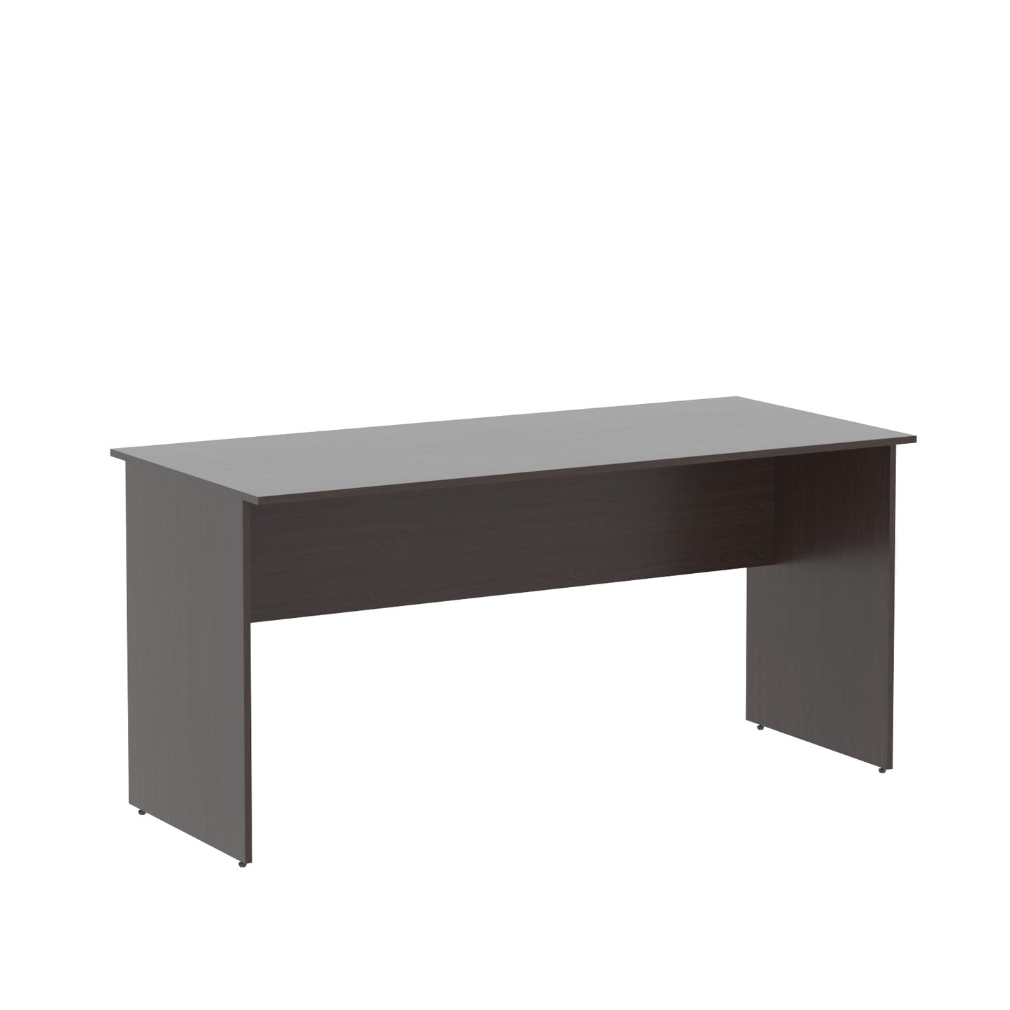 RECTANGULAR SHAPE DESK, MADE IN E1 LAMINATE CHIPBOPARD,WITH WOODEN MODESTY PANEL AND LEGS