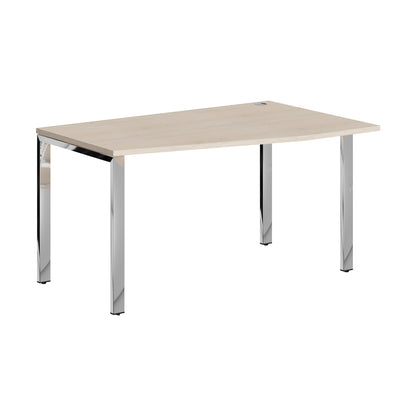 L SHAPE DESK DESK MADE IN 25MM MFC TOP, E1 LAMINATE CHIPBOARD 40X20MM METAL GLOSSY FRAMES