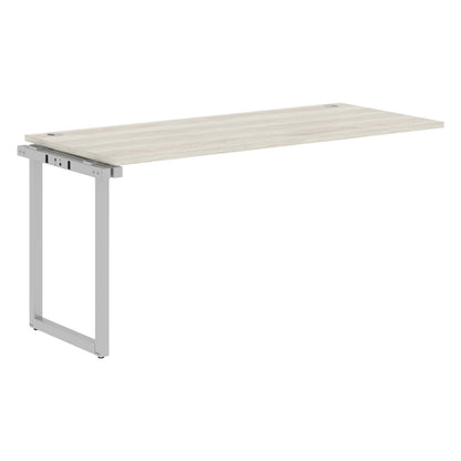 RECTANGULAR SHAPE CLUSTER OF 01 WORKSTATION EXTENSION MADE IN 25MM MFC TOP, E1 LAMINATE CHIPBOARD WITH WOODEN MODESTY PANEL 40X40MM METAL O SHAPE FRAMES