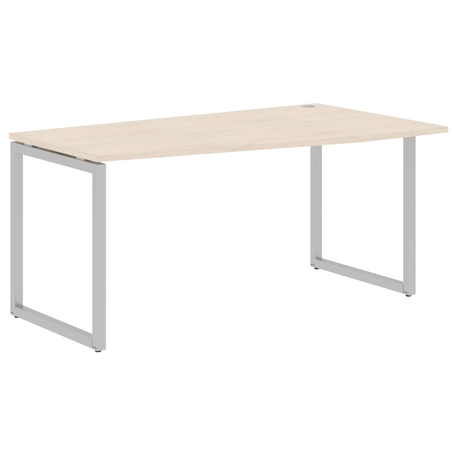 L SHAPE DESK MADE IN 25MM MFC TOP, E1 LAMINATE CHIPBOARD WITH WOODEN MODESTY PANEL 40X40MM METAL O SHAPE FRAMES