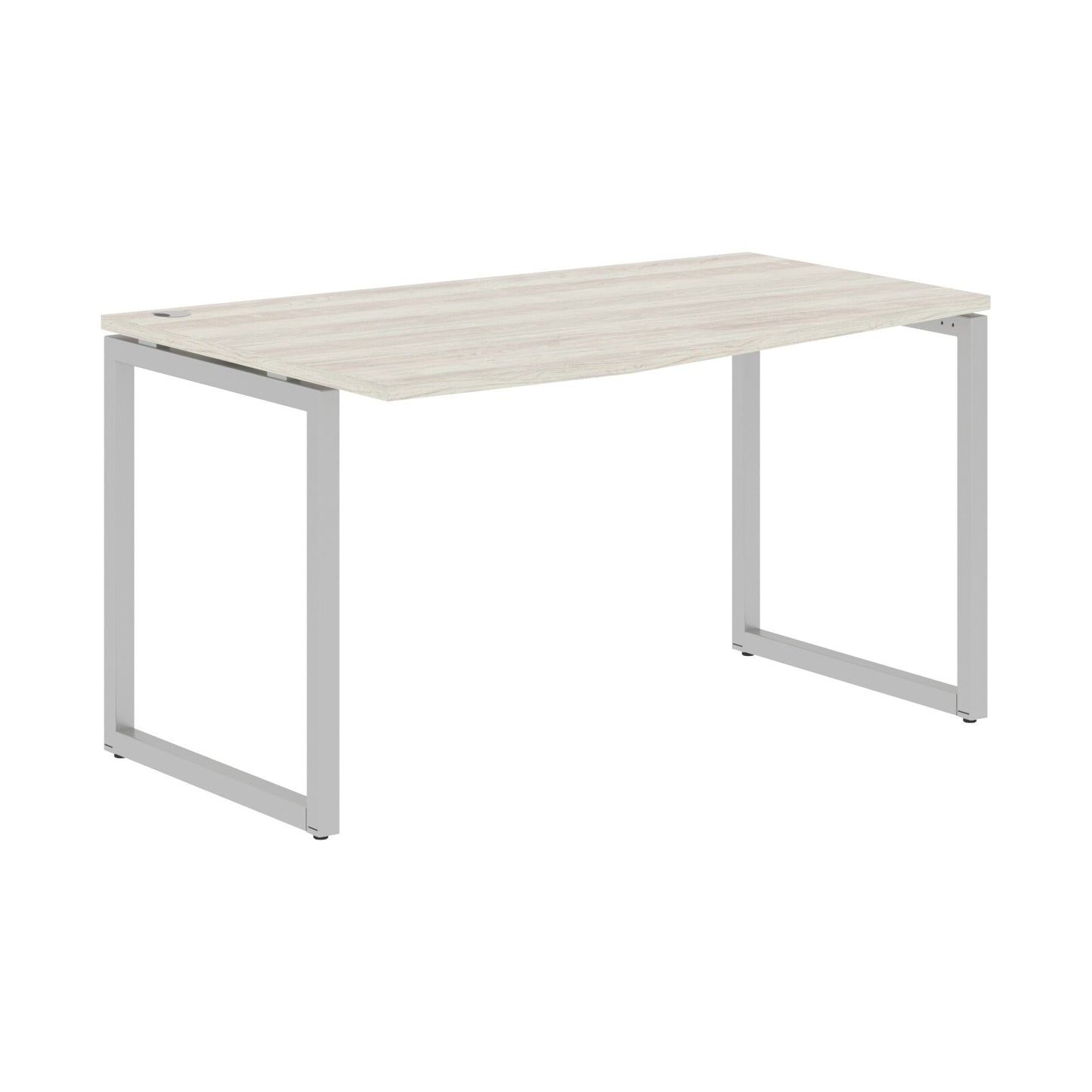 L SHAPE DESK MADE IN 25MM MFC TOP, E1 LAMINATE CHIPBOARD WITH WOODEN MODESTY PANEL 40X40MM METAL O SHAPE FRAMES