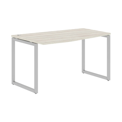 L SHAPE DESK MADE IN 25MM MFC TOP, E1 LAMINATE CHIPBOARD WITH WOODEN MODESTY PANEL 40X40MM METAL O SHAPE FRAMES