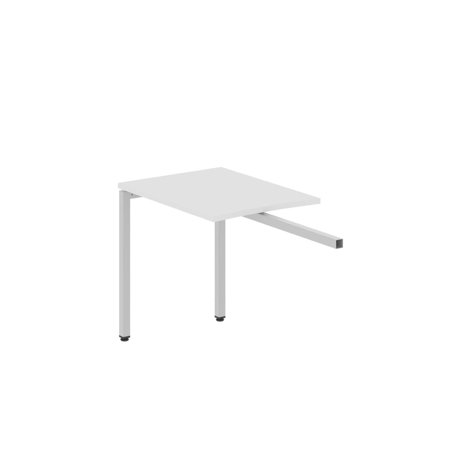 RECTANGULAR SHAPE DESK EXTENSION MADE IN 25MM MFC TOP, E1 LAMINATE CHIPBOARD WITH WOODEN MODESTY PANEL 40X40MM METAL U SHAPE FRAMES