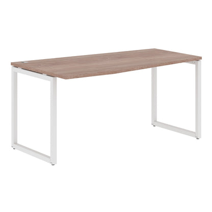 L SHAPE DESK MADE IN 25MM MFC TOP, E1 LAMINATE CHIPBOARD WITH WOODEN MODESTY PANEL 40X40MM METAL O SHAPE FRAMES