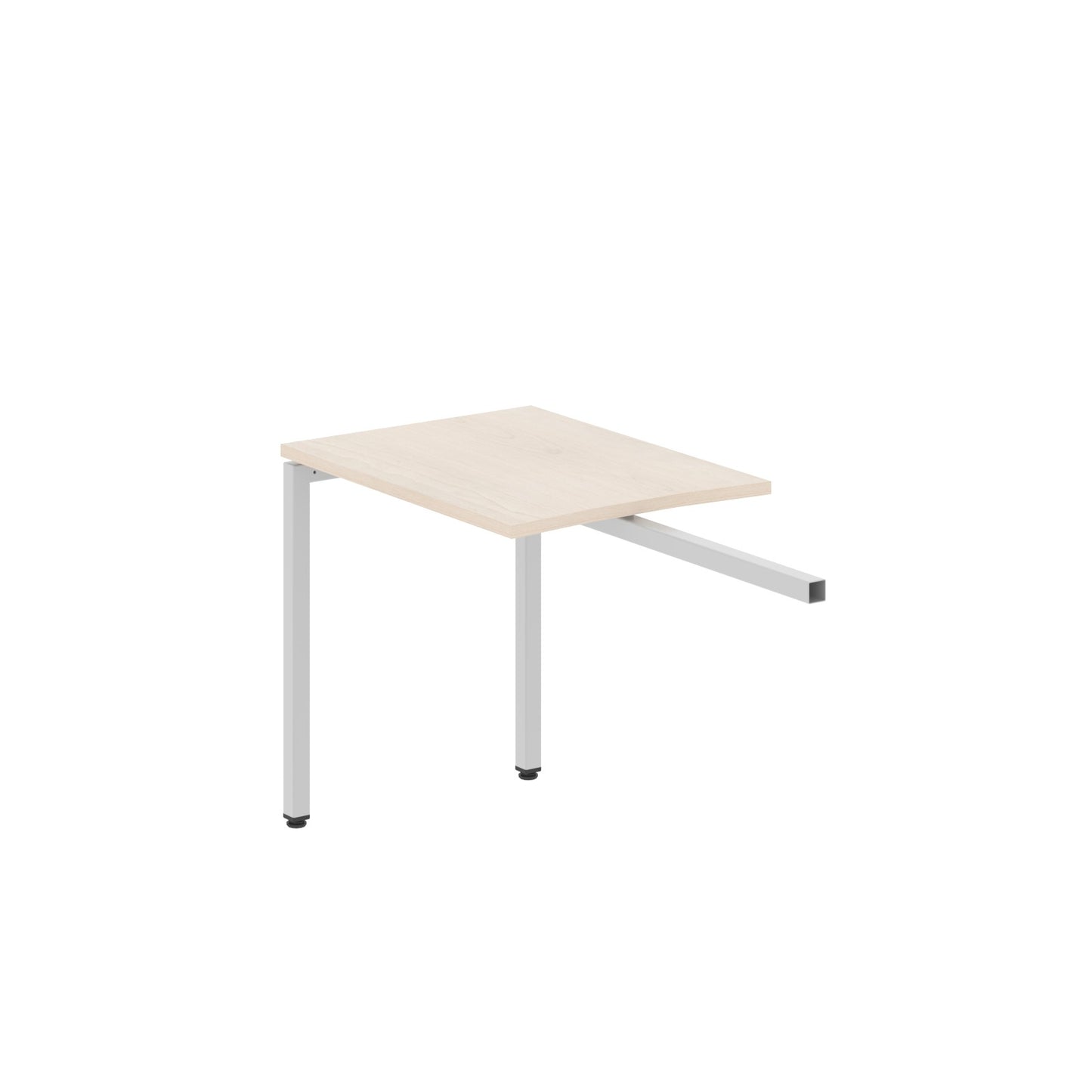 RECTANGULAR SHAPE DESK EXTENSION MADE IN 25MM MFC TOP, E1 LAMINATE CHIPBOARD WITH WOODEN MODESTY PANEL 40X40MM METAL U SHAPE FRAMES