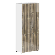 EXECUTIVE FULL HEIGHT CABINET, MADE IN E1 LAMINATE CHIPBOARD, WITH WOODEN SWING DOORS