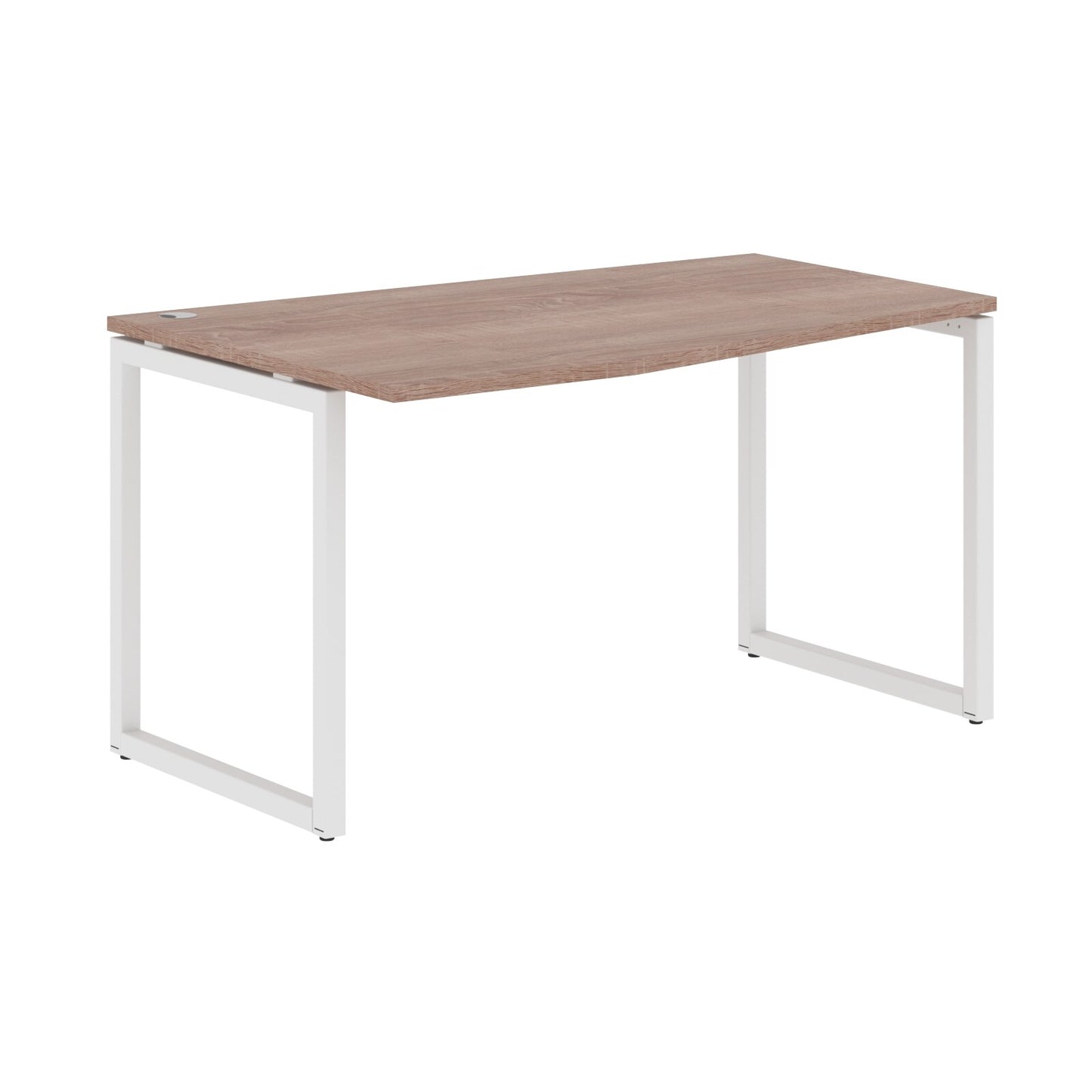 L SHAPE DESK MADE IN 25MM MFC TOP, E1 LAMINATE CHIPBOARD WITH WOODEN MODESTY PANEL 40X40MM METAL O SHAPE FRAMES