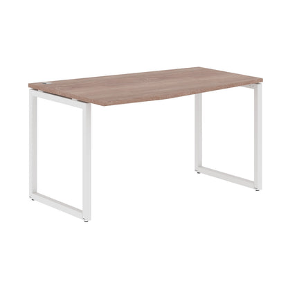 L SHAPE DESK MADE IN 25MM MFC TOP, E1 LAMINATE CHIPBOARD WITH WOODEN MODESTY PANEL 40X40MM METAL O SHAPE FRAMES