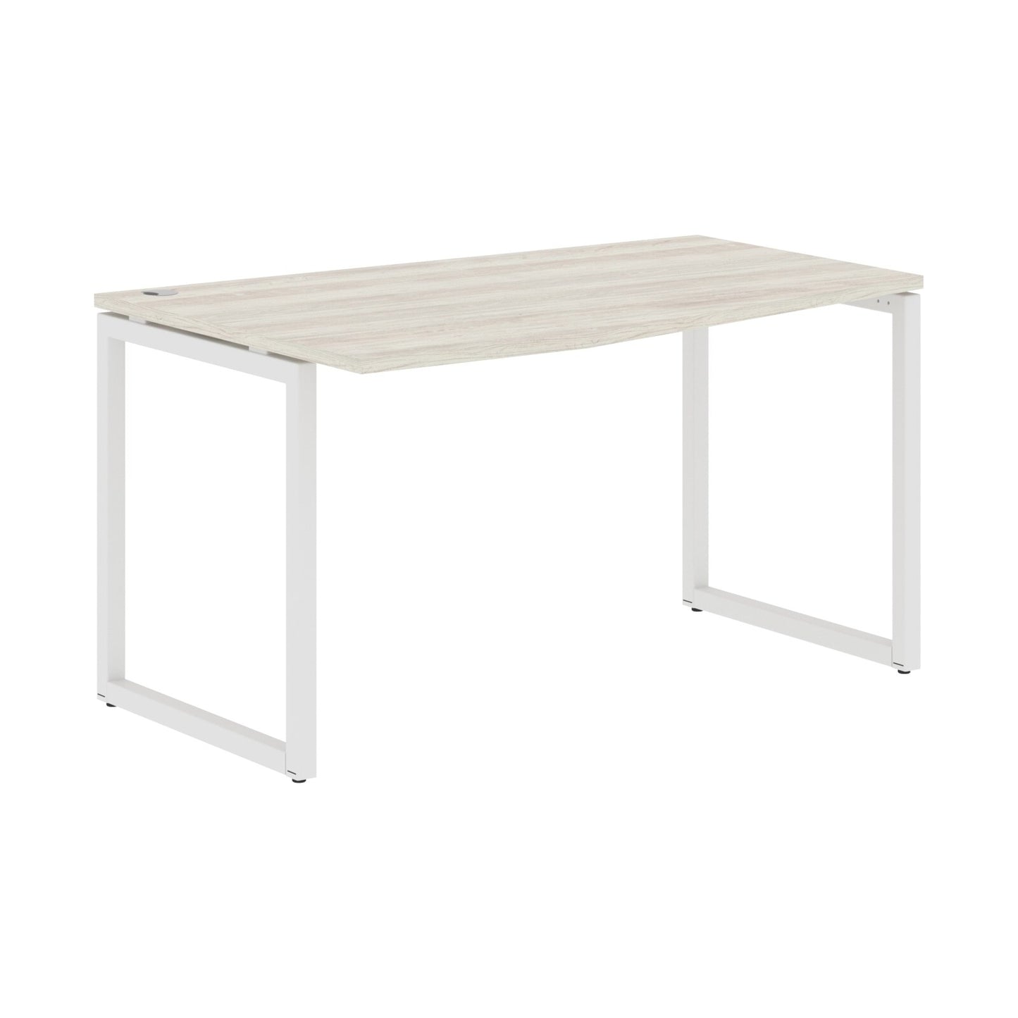 L SHAPE DESK MADE IN 25MM MFC TOP, E1 LAMINATE CHIPBOARD WITH WOODEN MODESTY PANEL 40X40MM METAL O SHAPE FRAMES