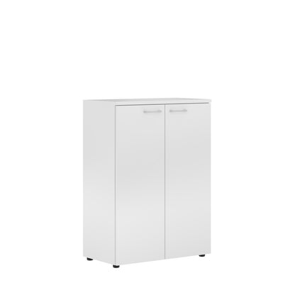 MEDIUM HEIGHT CABINET, MADE IN E1 LAMINATE CHIPBOARD, WITH WOODEN SWING DOOR