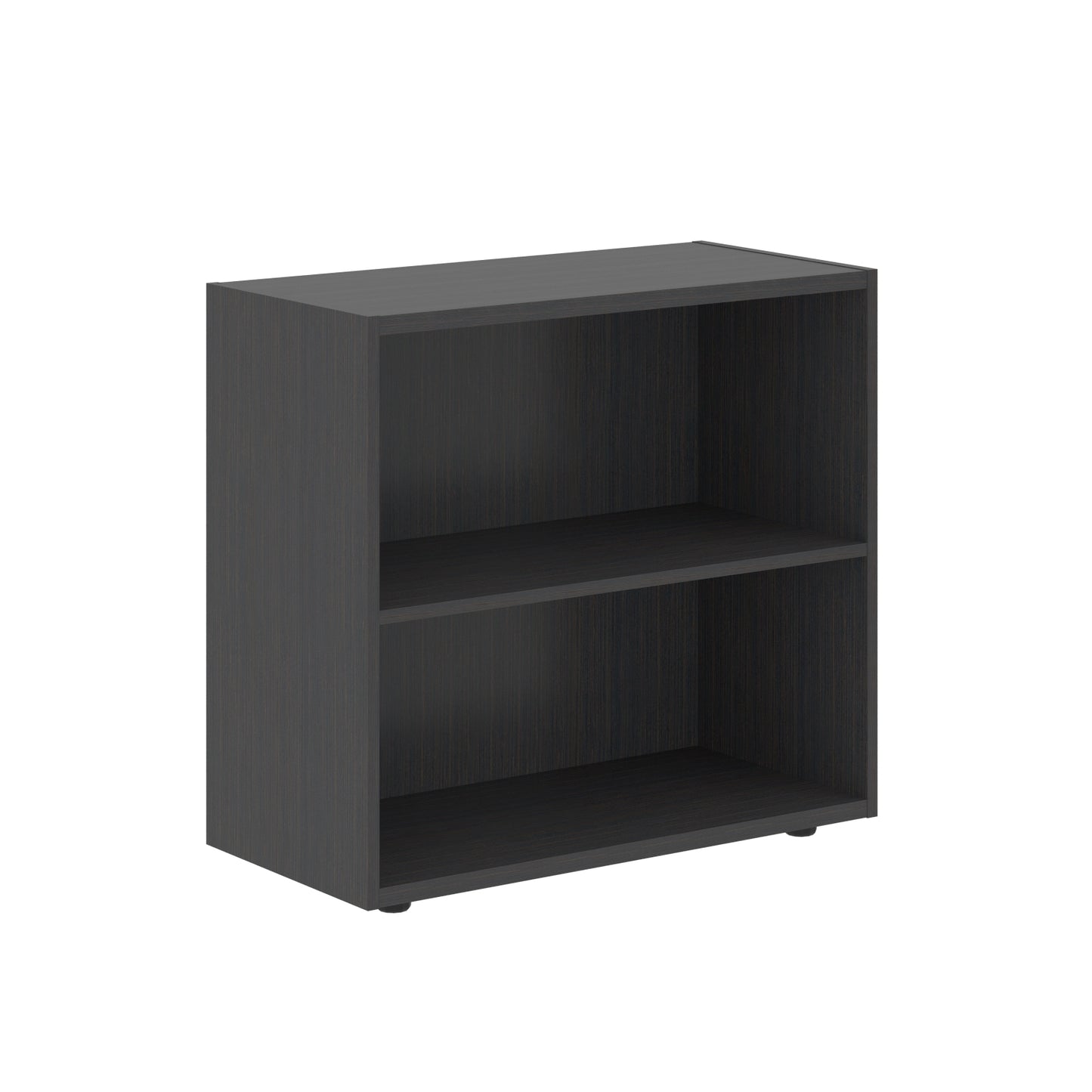 LOW HEIGHT CABINET, MADE IN E1 LAMINATE CHIPBOARD, WITH OPEN SHELVES