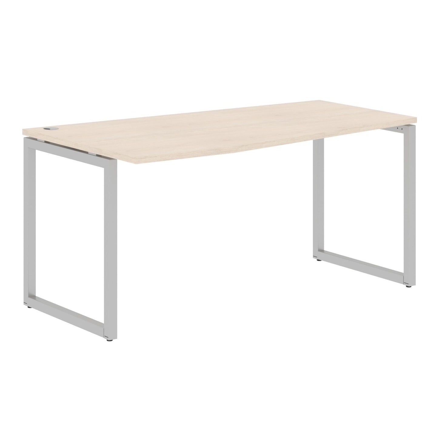 L SHAPE DESK MADE IN 25MM MFC TOP, E1 LAMINATE CHIPBOARD WITH WOODEN MODESTY PANEL 40X40MM METAL O SHAPE FRAMES