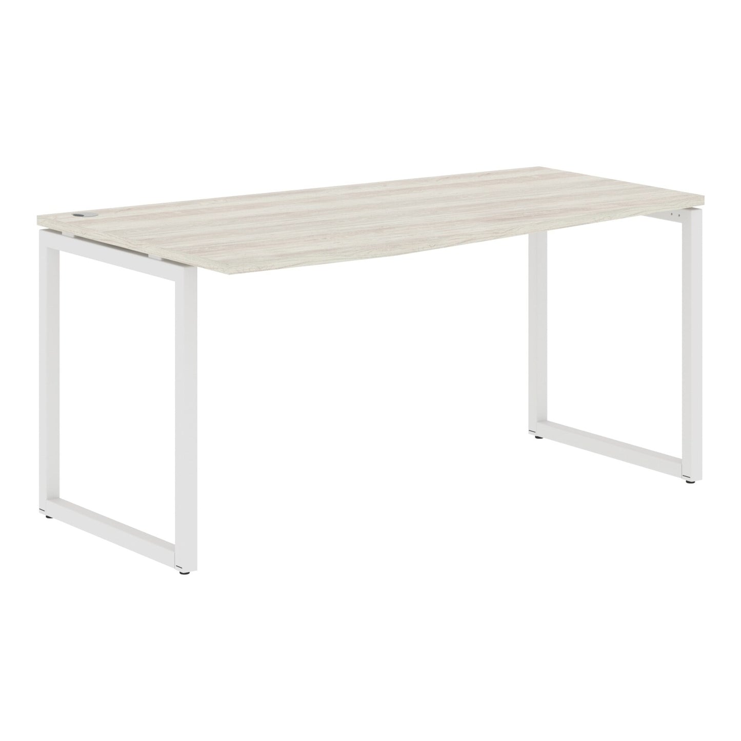 L SHAPE DESK MADE IN 25MM MFC TOP, E1 LAMINATE CHIPBOARD WITH WOODEN MODESTY PANEL 40X40MM METAL O SHAPE FRAMES