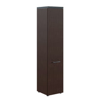 HIGH EXECUTIVE FULL HEIGHT CABINET MADE IN E1 LAMINATE CHIPBOARD WITH WOODEN SWING DOOR AND GLOSSY ACRYLIC 3D 2MM EDGES