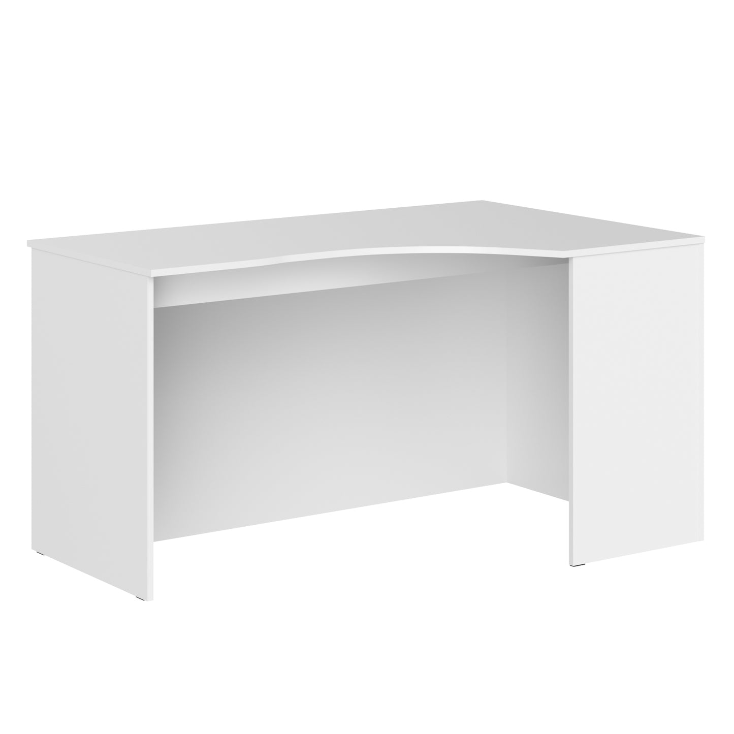L SHAPE DESK MADE IN E1 LAMINATE CHIPBOARD WITH MODESTY PANEL AND LEGS