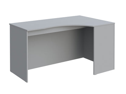 L SHAPE DESK MADE IN E1 LAMINATE CHIPBOARD WITH MODESTY PANEL AND LEGS
