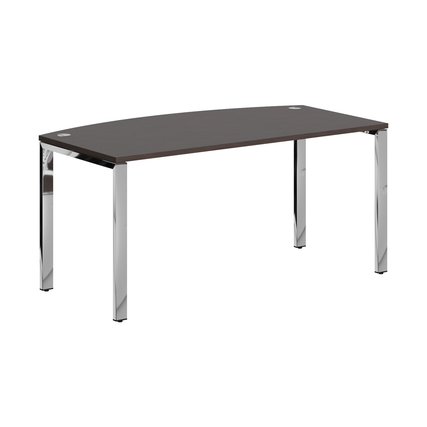 CURVE SHAPE DESK DESK MADE IN 25MM MFC TOP, E1 LAMINATE CHIPBOARD 40X20MM METAL GLOSSY FRAMES