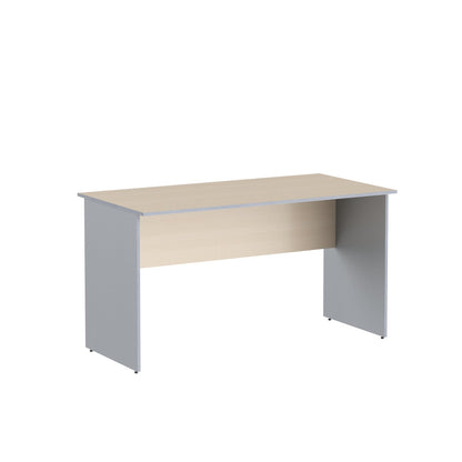 RECTANGULAR SHAPE DESK, MADE IN E1 LAMINATE CHIPBOPARD,WITH WOODEN MODESTY PANEL AND LEGS