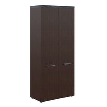 HIGH EXECUTIVE FULL HEIGHT WARDROBE MADE IN E1 LAMINATE CHIPBOARD WITH WOODEN SWING DOOR AND GLOSSY ACRYLIC 3D 2MM EDGES