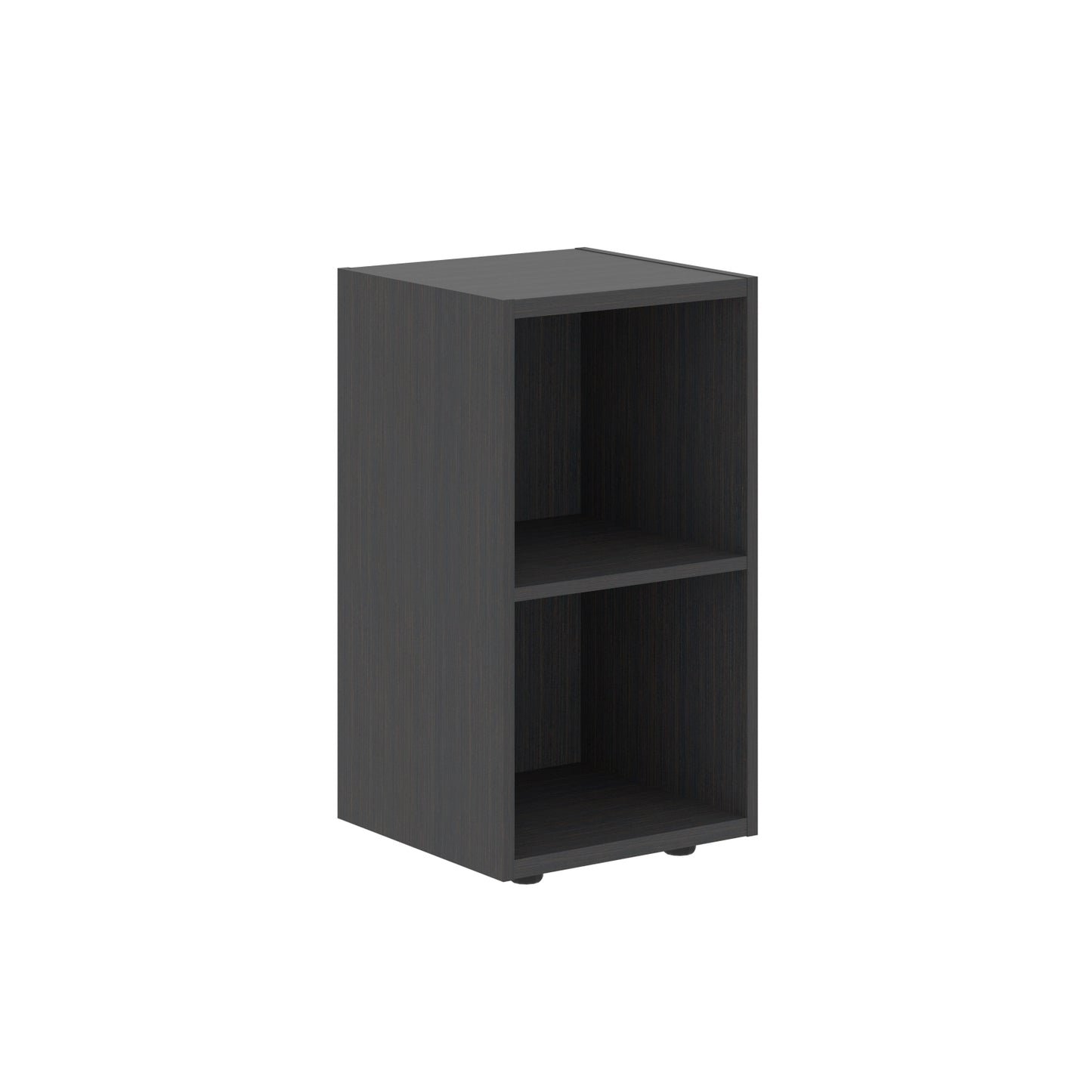 LOW HEIGHT CABINET, MADE IN E1 LAMINATE CHIPBOARD, WITH OPEN SHELVES