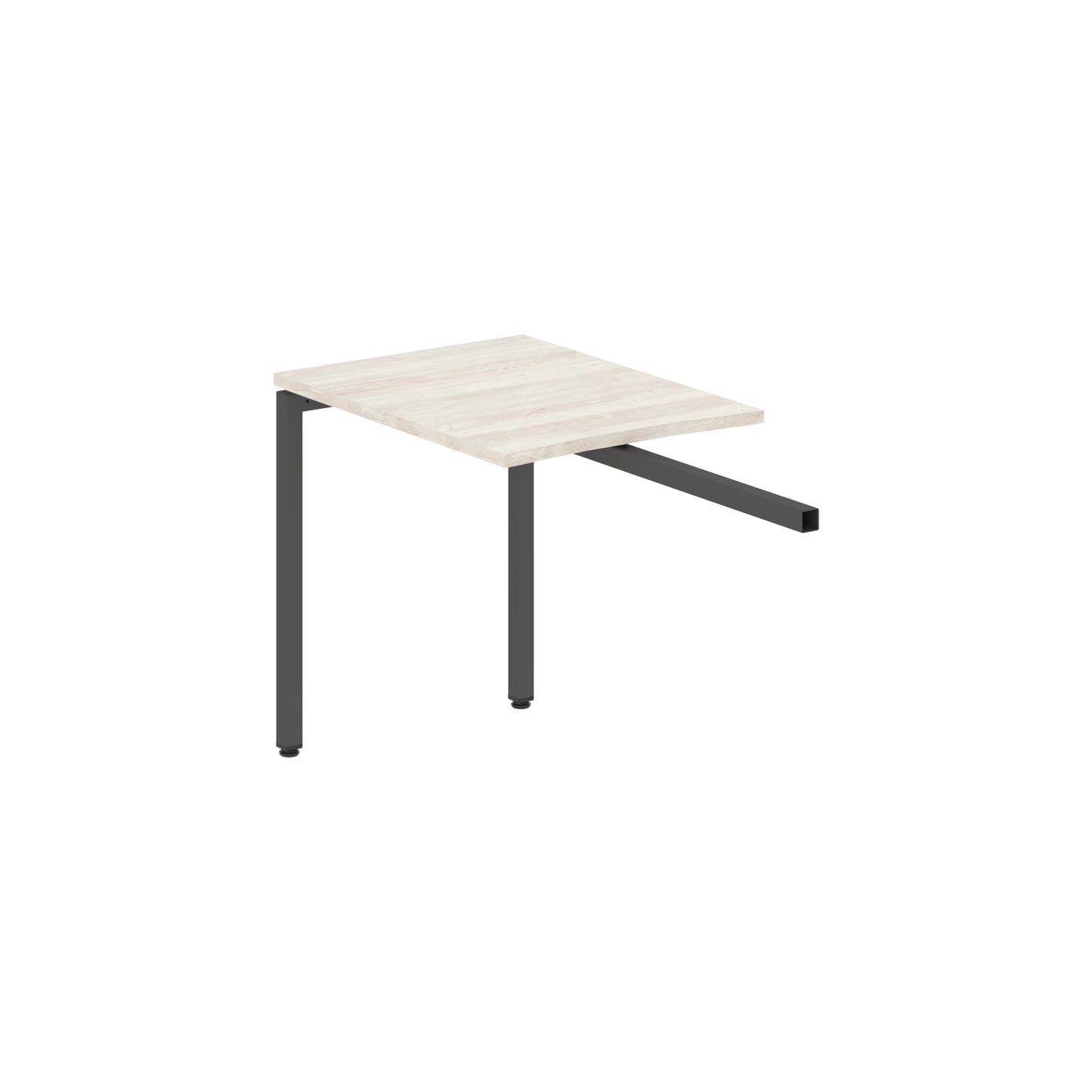 RECTANGULAR SHAPE DESK EXTENSION MADE IN 25MM MFC TOP, E1 LAMINATE CHIPBOARD WITH WOODEN MODESTY PANEL 40X40MM METAL U SHAPE FRAMES
