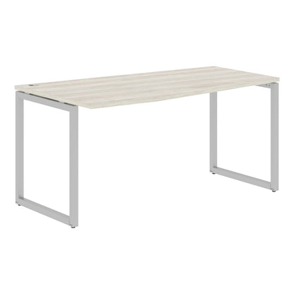 L SHAPE DESK MADE IN 25MM MFC TOP, E1 LAMINATE CHIPBOARD WITH WOODEN MODESTY PANEL 40X40MM METAL O SHAPE FRAMES