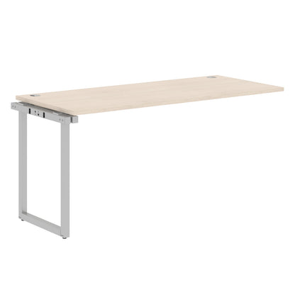 RECTANGULAR SHAPE CLUSTER OF 01 WORKSTATION EXTENSION MADE IN 25MM MFC TOP, E1 LAMINATE CHIPBOARD WITH WOODEN MODESTY PANEL 40X40MM METAL O SHAPE FRAMES