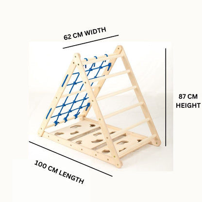 Triangle 3-in-1 Climbing Set: Clouds, Net, Bars