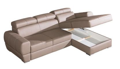 VENTURO Modern Corner Sofa Bed | 2510mm X 1670mm | Variety of leathers & fabrics to choose