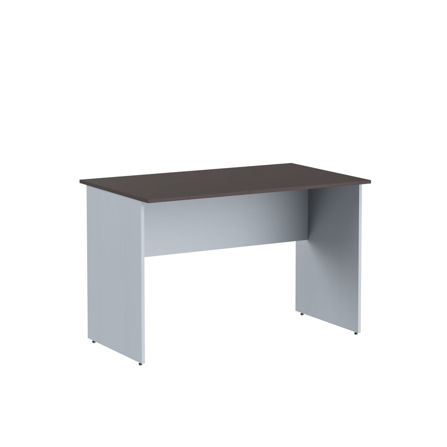 RECTANGULAR SHAPE DESK, MADE IN E1 LAMINATE CHIPBOPARD,WITH WOODEN MODESTY PANEL AND LEGS
