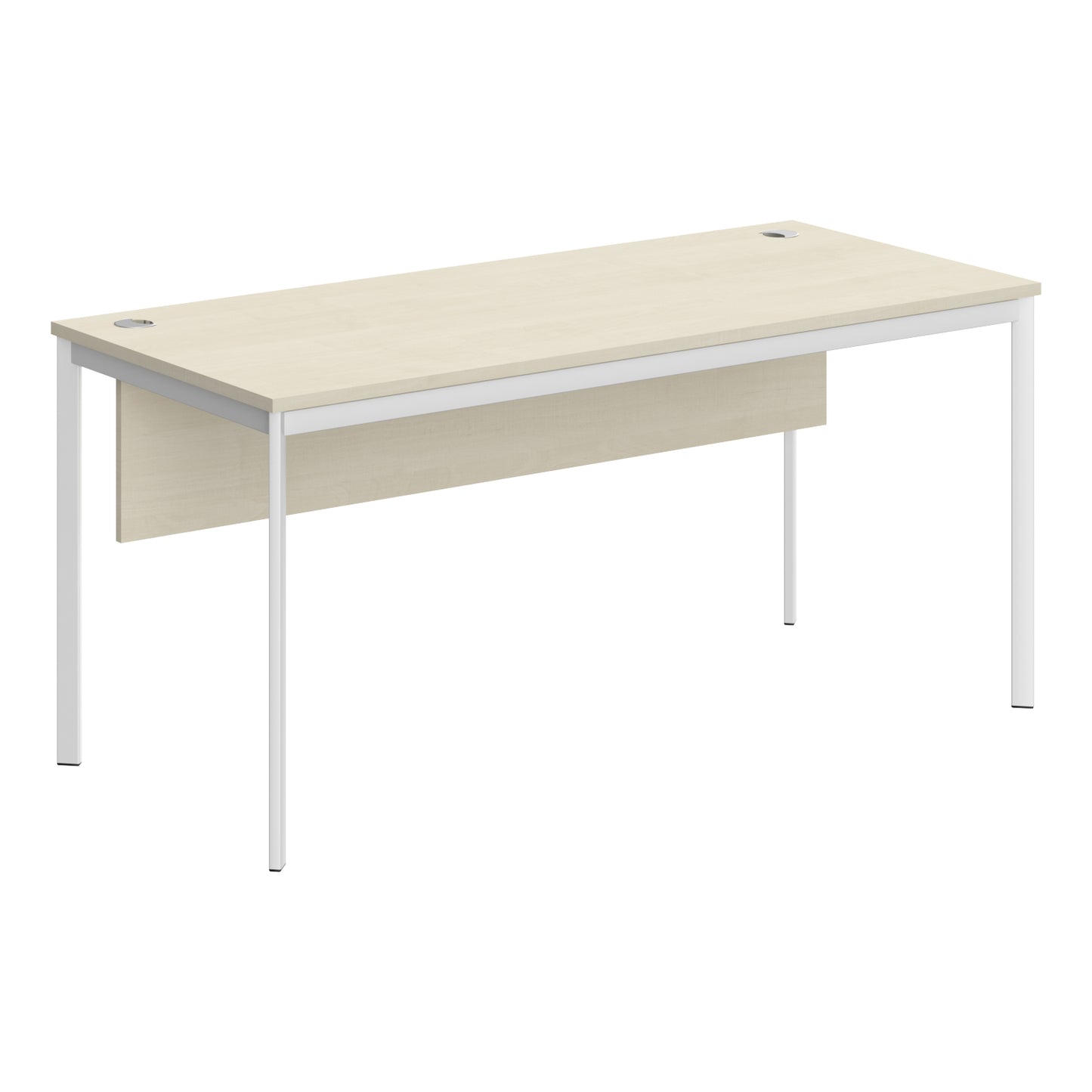 RECTANGULAR SHAPE DESK MADE IN 25MM MFC TOP, MODESTY PANEL, E1 LAMINATE CHIPBOARD 40X20MM METAL FRAMES