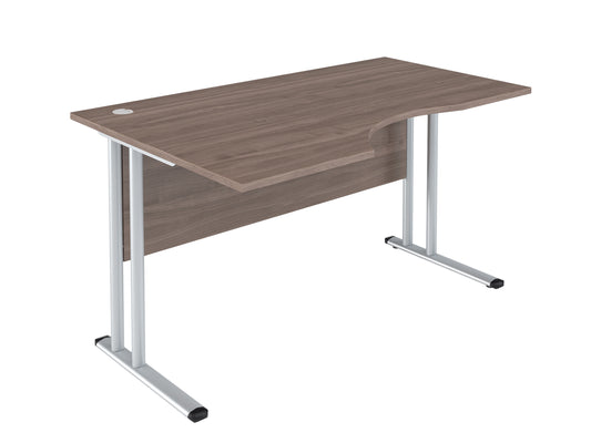 L SHAPE DESK MADE IN 25MM MFC TOP, E1 LAMINATE CHIPBOARD 40X20MM METAL FRAMES
