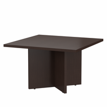 HIGH EXECUTIVE SQUARE SHAPE MEETING DESK, MADE IN E1 LAMINATE CHIPBOARD, WITH GLOSSY ACRYLIC 3D 2MM EDGES AND LEGS