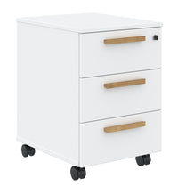 THREE DRAWER MOBILE PEDESTAL, MADE IN E1 LAMINATE CHIPBOARD