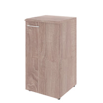 LOW HEIGHT CABINET, MADE IN E1 LAMINATE CHIPBOARD, WITH WOODEN SWING DOOR