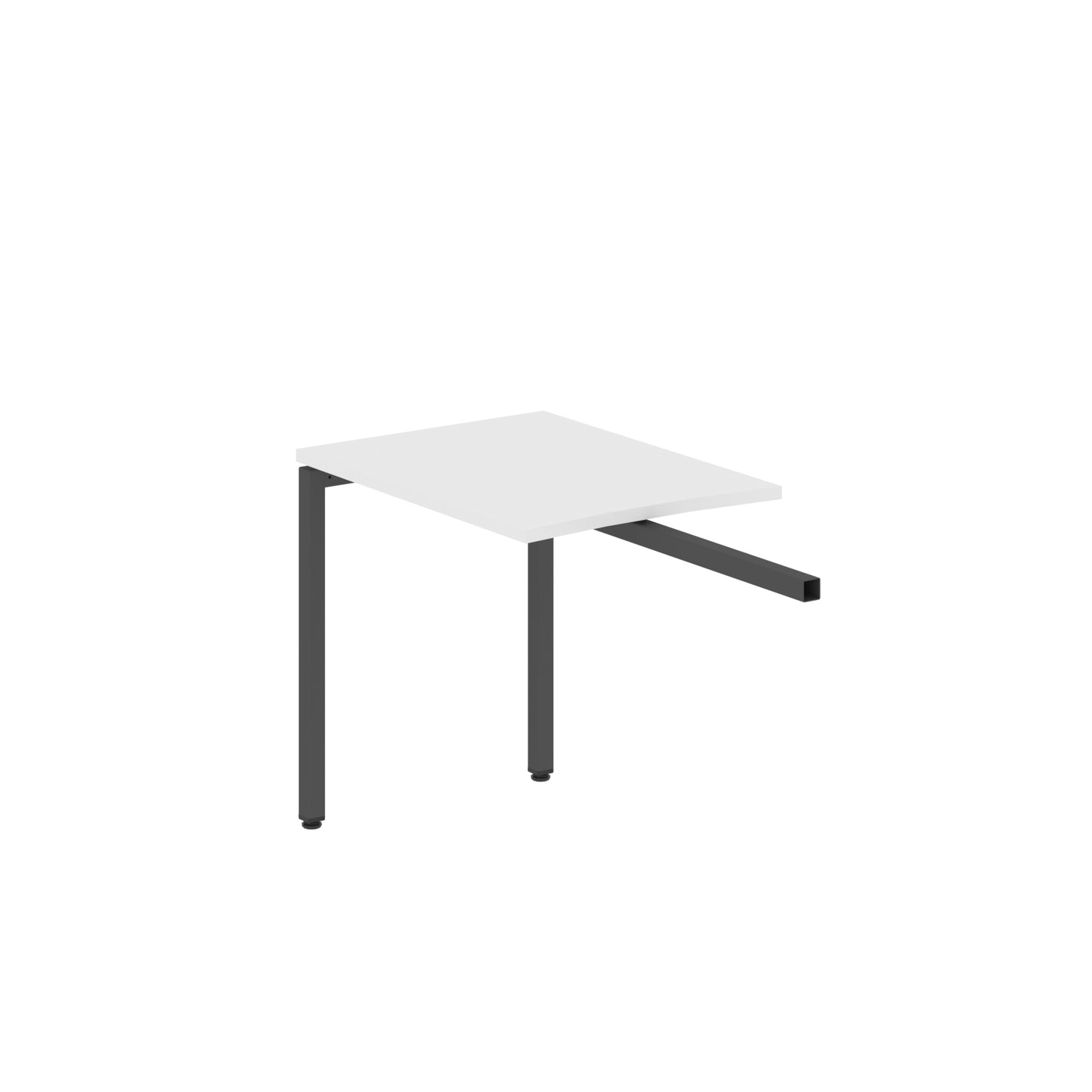 RECTANGULAR SHAPE DESK EXTENSION MADE IN 25MM MFC TOP, E1 LAMINATE CHIPBOARD WITH WOODEN MODESTY PANEL 40X40MM METAL U SHAPE FRAMES