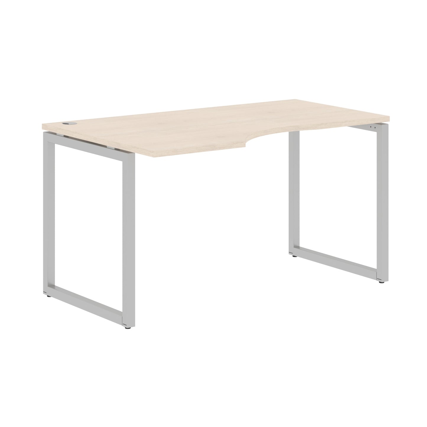 L SHAPE DESK MADE IN 25MM MFC TOP, E1 LAMINATE CHIPBOARD WITH WOODEN MODESTY PANEL 40X40MM METAL O SHAPE FRAMES