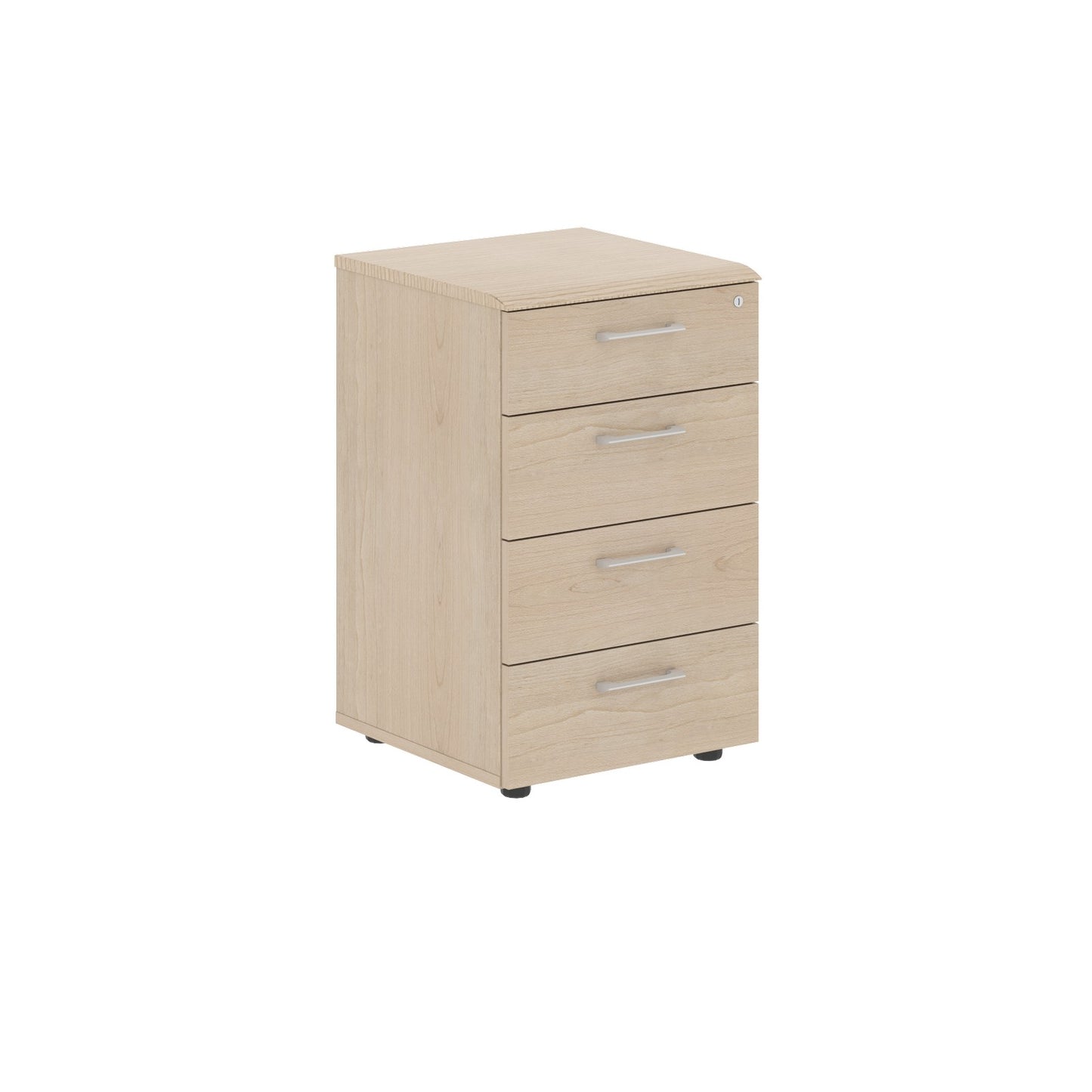 FOUR DRAWER PEDESTAL, MADE IN E1 LAMINATE CHIPBOARD