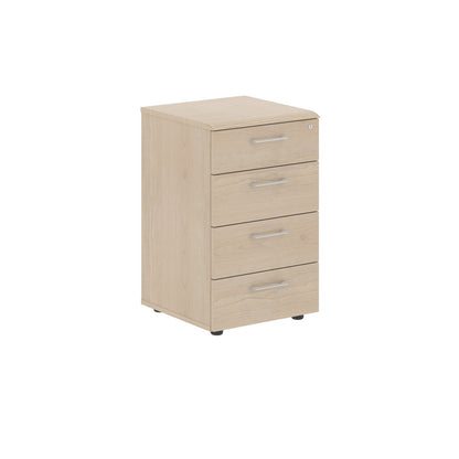 FOUR DRAWER PEDESTAL, MADE IN E1 LAMINATE CHIPBOARD